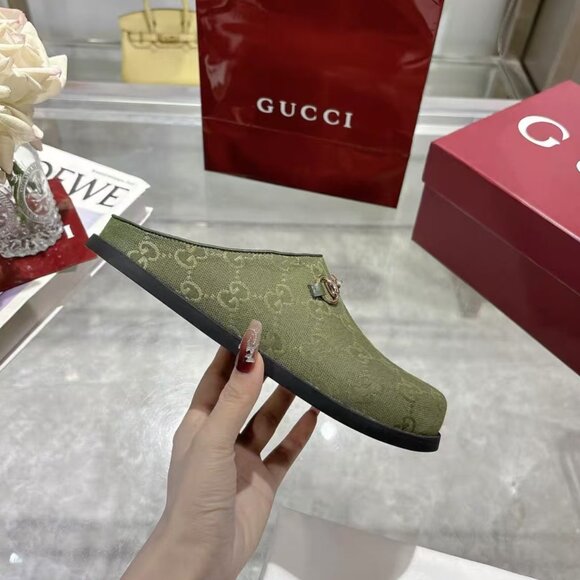Gucci Women's GG Supreme Horsebit Slip-in Mules - Picture 7 of 8
